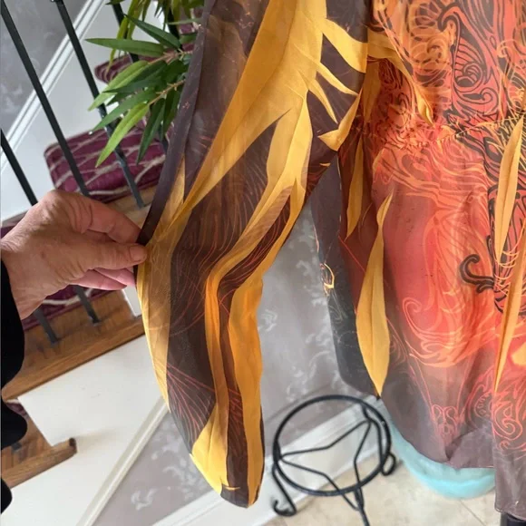 DANIEL BENJAMIN ladies sheer butterfly cover-up NWOT XL - Picture 6 of 12